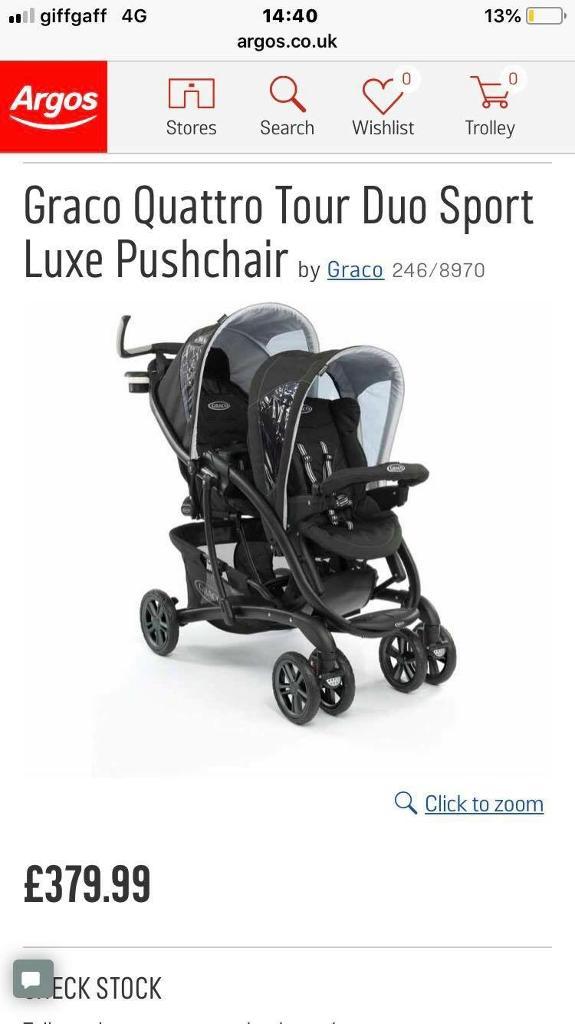 graco double buggy argos